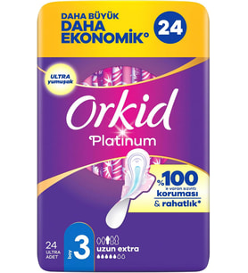 Platinum Hijyenik Ped Uzun Extra (Boy 3) 24 Adet Ped