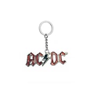 AC/DC Anahtarlık – Zincirli Metal Tasarım, Rock Müzik Aksesuarı, Unisex
