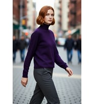 Kadın Oversize Balıkçı Yaka Basic Triko Kazak Kışlık Soğuk Havalar İçin İdeal Şıklık Ve Rahatlık