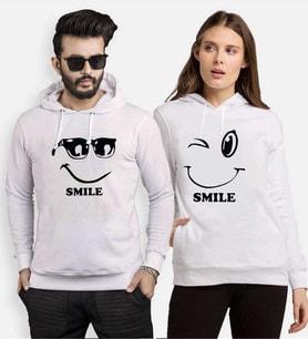 Tshirthane Smile Love Sevgili Kombinleri Kapüşonlu Kombini (Tek Ürün Fiyatıdır.)