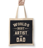 Fathers Day World's Best Artist And Dad Tasse Bez Çanta Uzun Saplı