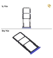 Xiaomi Poco C31 Uyumlu Sim İç Yuvası Çiftli Mavi Sim Kart Tepsisi Sim Kızağı Sim Çekmecesi Sim Tray