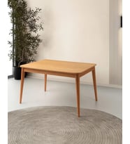 Ortadan Açılır Büyüyen Yemek Masası Natural 90x140cm SADECE MASA FİYATIDIR (Meşe)