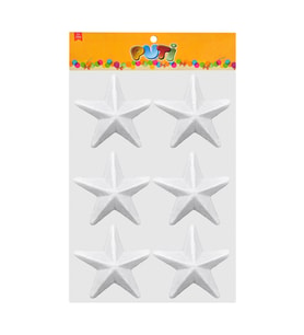 Puti Köpük Yıldız 6,5 cm 6'lı Paket