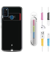 Samsung M21 M22 M23 M30 M31S M32 Kılıf Kablo Koruma Spiral Silikon My Love 1402