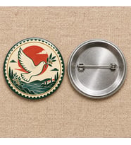 Barışın Postası Filistin Temalı 58 mm İğneli Rozet