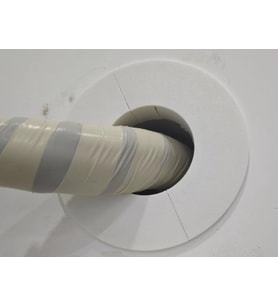 Klima Borusu Delik Kapatma Dekoratif Kapak Boru Kapağı Plastik (Beyaz)