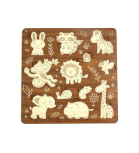 Birinci Sınıf Ahşap Eğitici Öğretici Safari Hayvanlar Çocuk Puzzle (Yapboz)