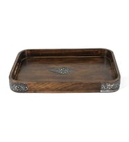 Ahşap Dikdörtgen Tepsi 40x27x4,5 cm