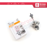 Kısa Uzun Far Sis Lambası için OSRAM CLASSIC 64193CLC 12V 60/55W H4 Halojen Far Ampulü Tırnaklı