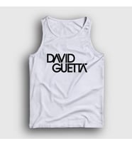 Presmono Unisex Beyaz Logo Müzik Dj David Guetta Atlet 491249tt (Beyaz)