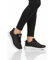 Walkway Füme Fileli Hafif Bağcıklı Unisex Spor Ayakkabı 2029 G (Siyah - Beyaz)