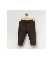 ERKEK ÇOCUK 1-4 YAŞ RENKLİ HAM PANTOLON (Kahverengi)