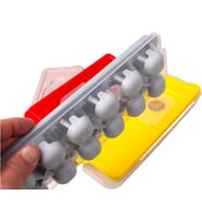 12'li Yuvarlak Silikon Tabanlı Kapaklı Bas Çıkar Buz Kalıbı 26x9 Cm, 12'li Silikon Tabanlı Buz Kalıbı, Kapaklı Bas Çıkar Buzluk