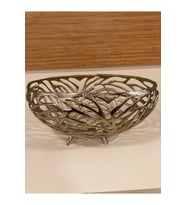 KASE MEYVELİK EL YAPIMI DÖKÜM PİRİNÇ OVAL VE DERİN MODEL ALTIN ORTABOY ÇAPI 29 CM YÜKSEKLİK 16 CM