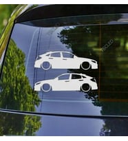 Civic Hatch 10th gen Kelebek Cam Oto Sticker 17 CM 2 Adet