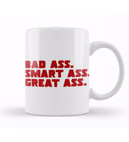 Deadpool Badass Smartass Greatass Funny Joke Deadpool Parody 02 Kupa Bardak Porselen