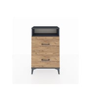 Arges Komodin Tek Raflı 2 Çekmeceli 60x30x96 Antrasit-Çam