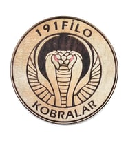 191 FİLO KOBRALAR Deri PEÇ - Arma - Askeri Patch (Bej)