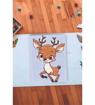 Sevimli Geyik Eğitici 12 Parça Mdf Puzzle (Çok Renkli)