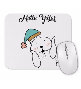 Sevimli Su Samurları İle Mutlu Yıllar Mouse Pad
