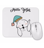Sevimli Su Samurları İle Mutlu Yıllar Mouse Pad