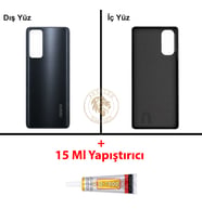 Oppo KAPAK Yapıştırıcı Reno 4 Siyah Yapıştırıcı B-7000 Yapıştırıcı Arka Kapak Arka Cam Batarya Kapağı Lazer Kesim Kapak Pil Kapağı Back Cover