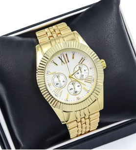 Spectrum Michael Kors Tarzı Gold Renk Metal Kordon Erkek Kol Saati