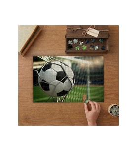 Top- Ağ- Futbol Tasarımı 240 parça Ahşap Puzzle Ahşap Kutuda MP00846