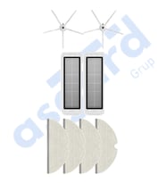 ROBOROCK  S50 – S55 –S5 MAX – S6 – S6 MAXV Uyumlu 2 Yan Fırça 2 Filtre 4 Mop PKT-iasgf0000690