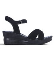 Byn Ayışığı By34 Süet Siyah Kadın 7 Cm Topuklu Sandalet