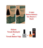 NATURA BALANCE SAÇ BOYASI 1 SİYAH 2 ADET + KALYON TIRNAK BESLEYİCİ VE BAKIM YAĞI