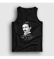 Presmono Unisex Siyah It's Lit Scientist Nikola Tesla Atlet 335293tt
