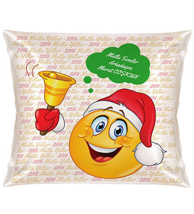 Kişiye Özel Kişiye Özel Mutlu Yıllar Emoji Yastık
