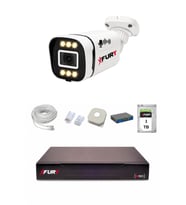 FURY IP 1 Kameralı 1080P Sesli 6 Warm LED Renkli Gece Görüşlü Güvenlik Kamera Sistemi 1TB 1606