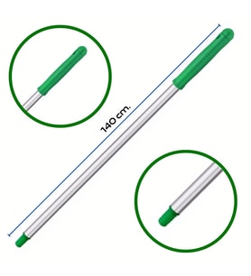 Mulpex Premium Kalite Alüminyum Eloksallı Sap, Vidalı 140 cm. Yeşil