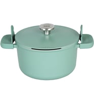 Berghoff Leo Phantom Kapakli Yapişmaz Deri̇n Tencere 24 Cm Forest Green (Çok Renkli)
