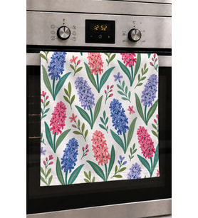 Valerine Life El Kurulama Havlusu 30x50cm Mutfak, Fırın için Pamuklu Emici Sümbül Esintisi