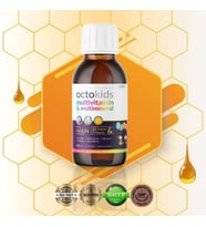 Octokids Ballı Çocuk Gıda Takviyesi 150 ml Şurup Inülin Propolis Arı Sütü  Multivitamin Multimineral