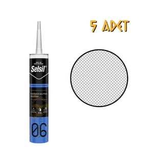 Selsil Dış Cephe Nötr Silikon ŞEFFAF 300 ml. - 5 Adet