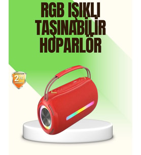 Rgb Led Işıklı 20w Taşınabilir Bluetooth Hoparlör Ipx6 Suya Dayanıklı
