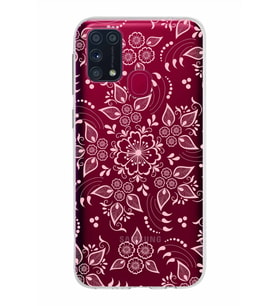 Samsung Galaxy M31 Kapak Nostalji Desen Tasarımlı Şeffaf Silikon Kılıf