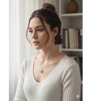 925 Ayar Papatya Silver firuze taşlı nazar göz takım.rose.gold.rodaj