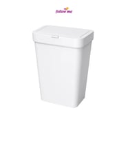 FOLLOW ME Follow Me Sensörlü Çöp Kovası 50 L Beyaz Temassız Otomatik Kapaklı Plastik Çöp Kutusu