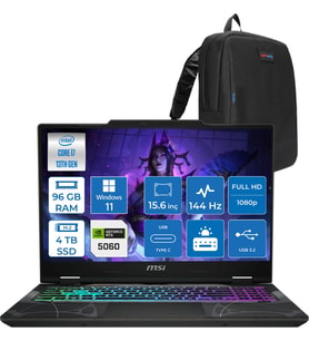 Msı Cyborg 15 Intel Core I7 13620H 96GB Ddr5 4tb SSD RTX5060 Gddr7 8gb Windows 11 Pro 15.6" Fullhd (1920X1080) 144HZ IPS Taşınabilir Bilgisayar B13WFKG490XTRP40 + Zetta Çanta