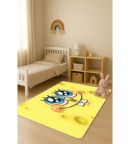 Parlak Kadife Kumaş Dijital Baskı Dot Kaymaz Tabanlı Çocuk ve Genç Odası Halısı H0468
