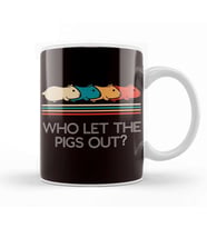 Funny Who Let Pigs Out Guinea Pig Pets Rodent Kupa Bardak Porselen