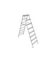ASVERA ALÜMİNYUM 8+8 ÇİFT ÇIKIŞLI MERDİVEN (Gri)