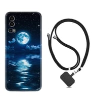 General Mobile Gm 23 Kılıf Resimli Boyun Askılı İpli Desenli Silikon Night Moon 1133