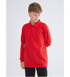 LCW Kids Kırmızı Polo Yaka Erkek Çocuk Tişört